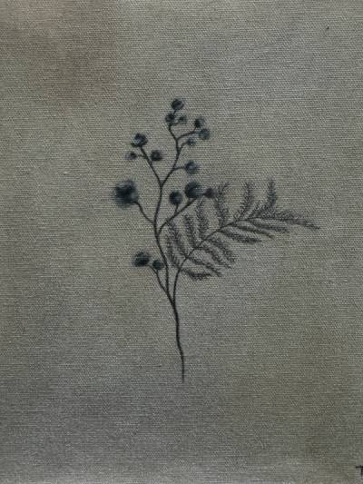 In Bloom vii- Embellished Print — In bloom vii, detail 1